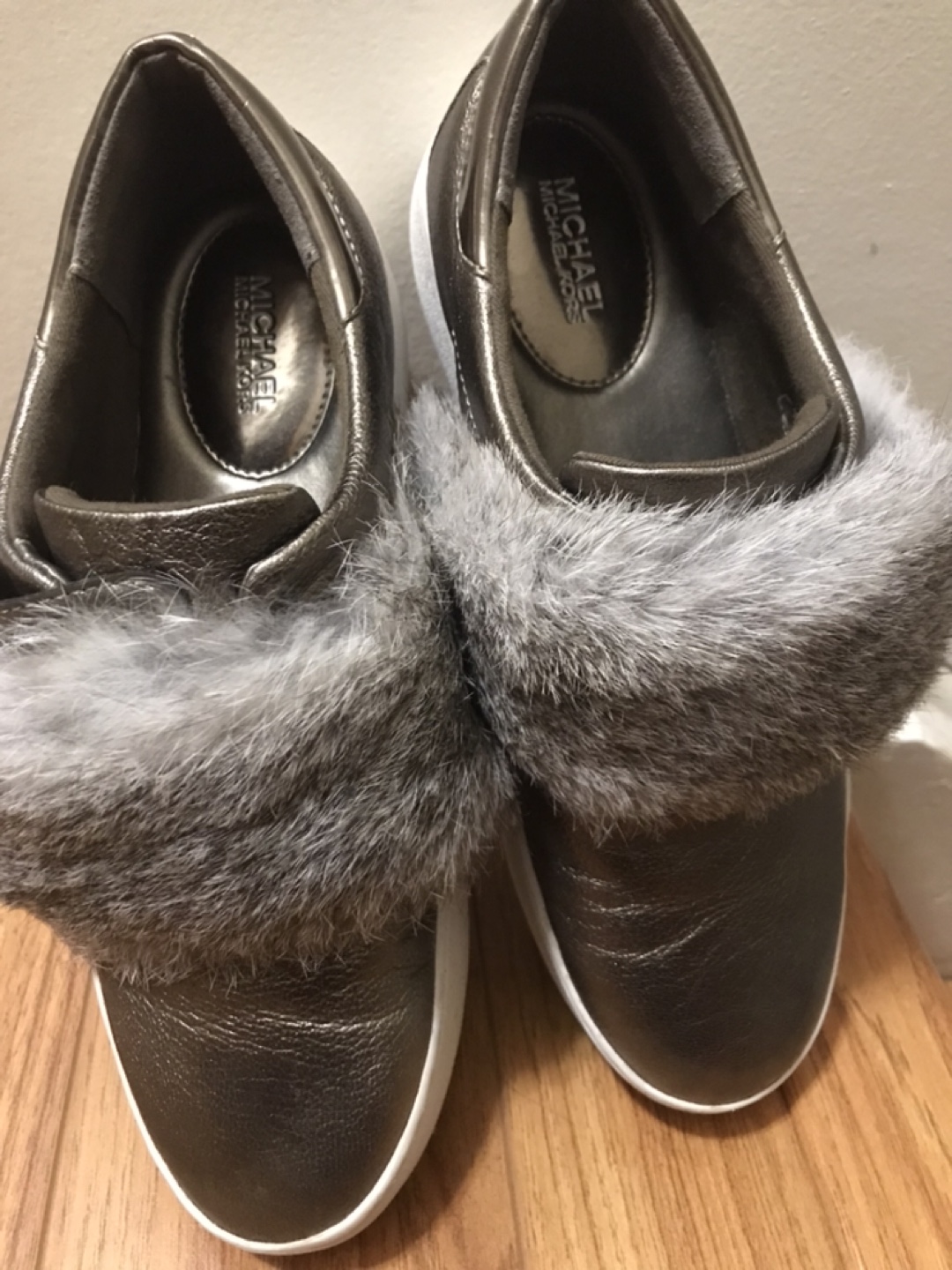 Michael Kors Metallic Fur Slip-On Sneakers - photo 3