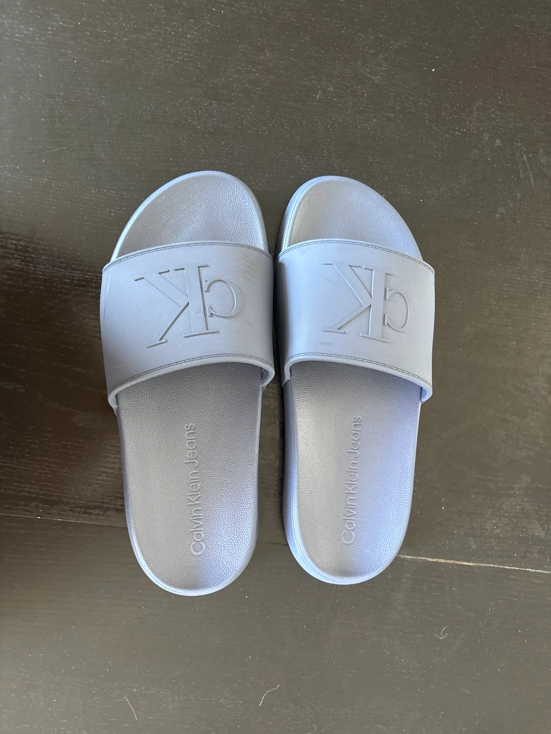 Brand new Calvin Klein Jeans Logo Pool Slides