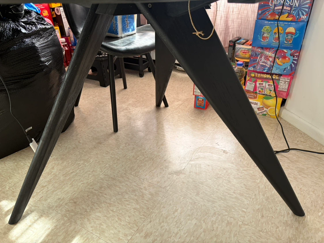 Black Round Dining Table - photo 2