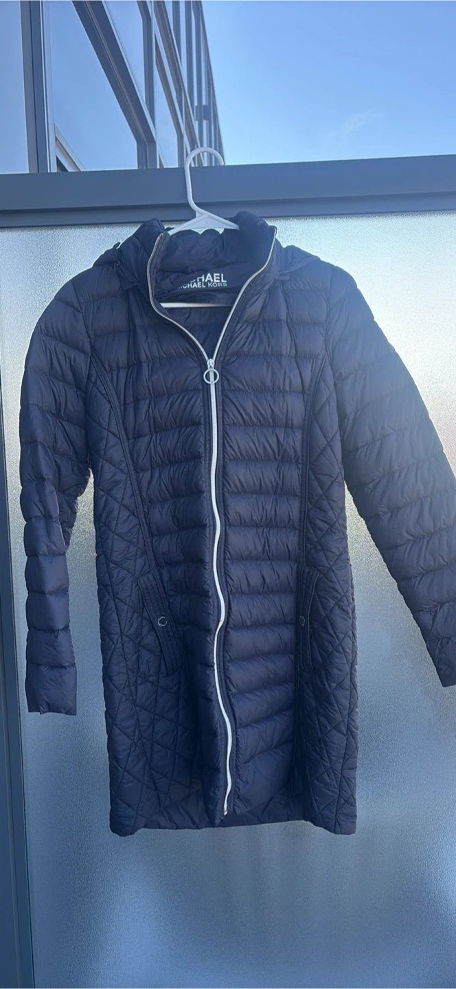 Michael Kors Packable Down Jacket - Navy