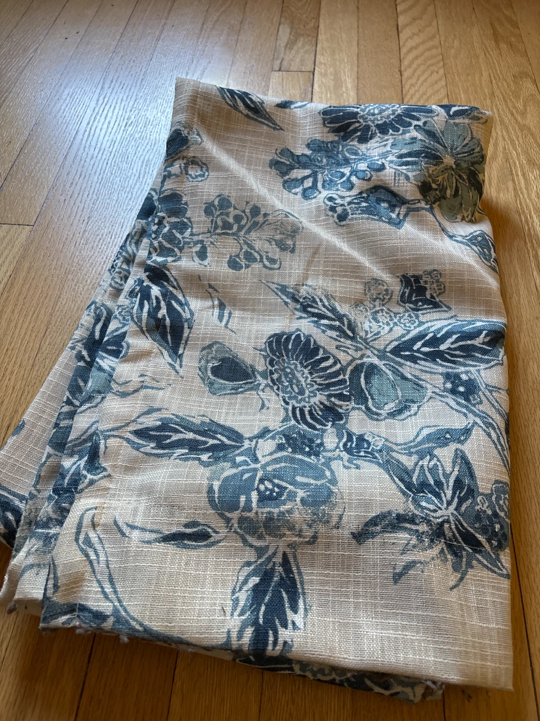 Floral Print Curtain Panel