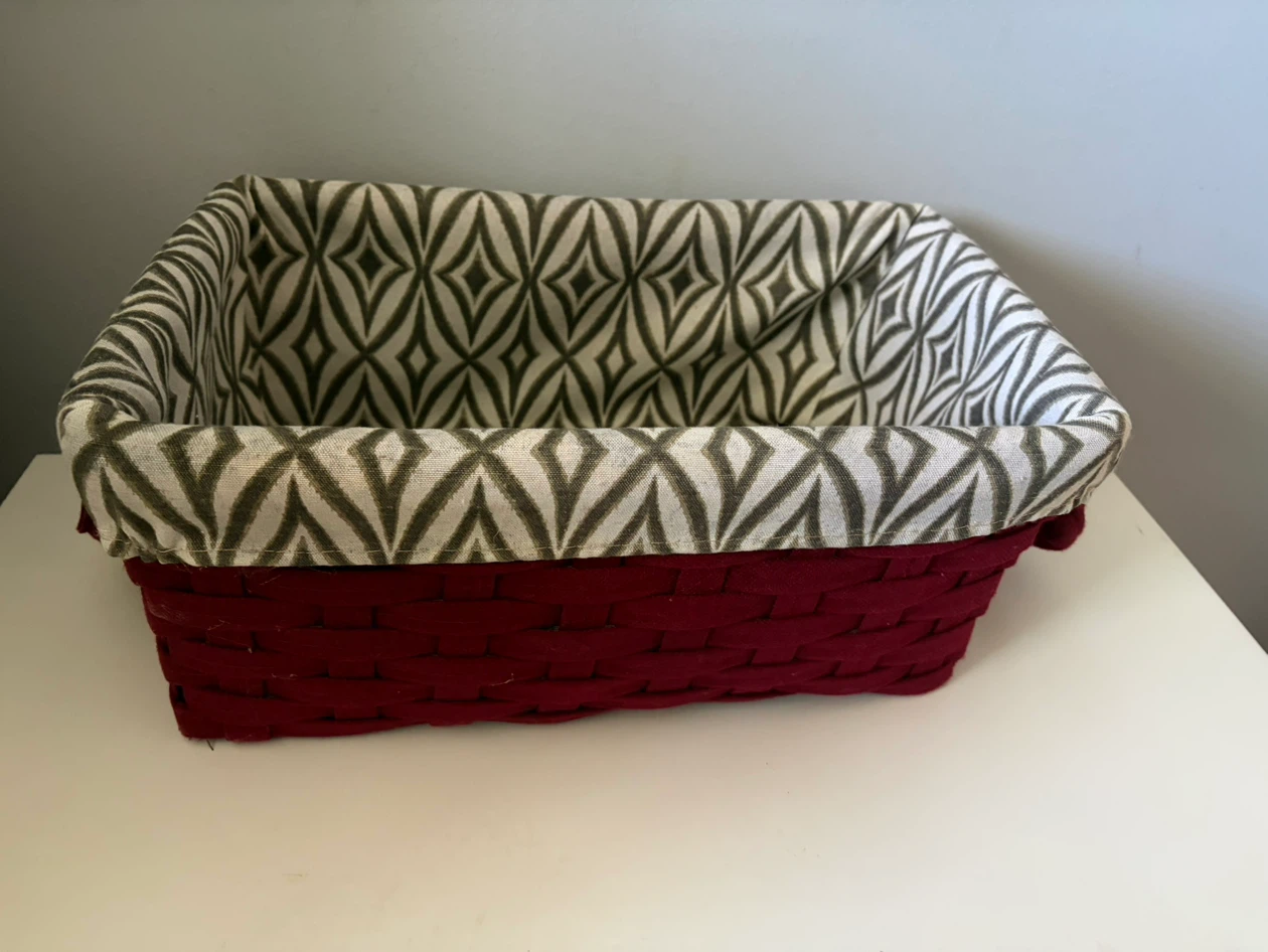 Red Woven Storage Basket