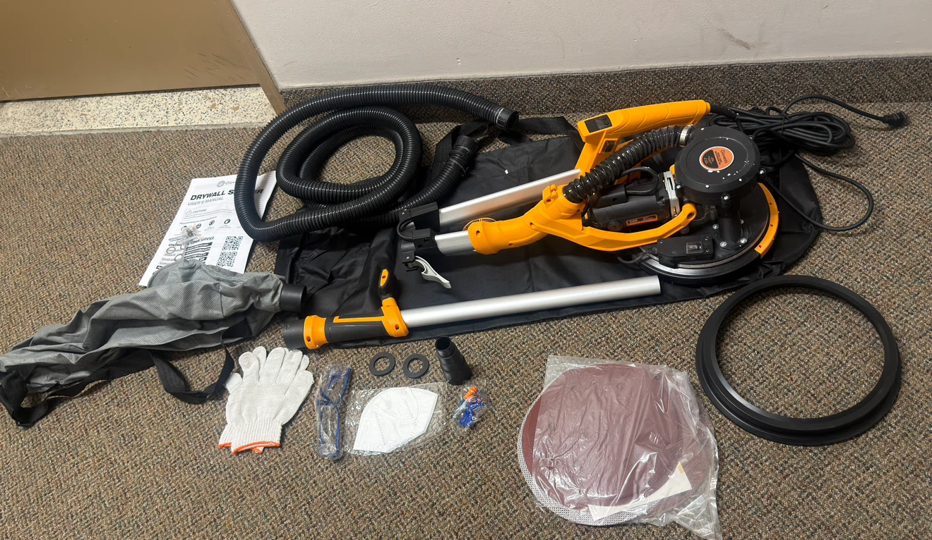 Gioventù Electric Drywall Sander w/ Vacuum Hose & LED