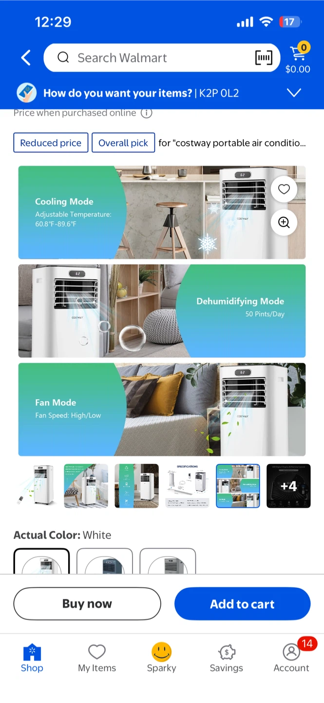 Costway 10000 BTU Portable Air Conditioner - photo 2
