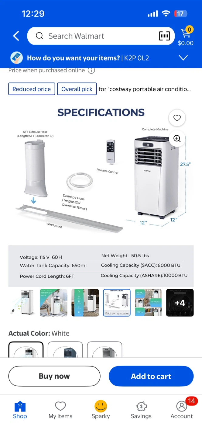 Costway 10000 BTU Portable Air Conditioner - photo 3