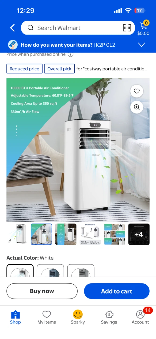 Costway 10000 BTU Portable Air Conditioner - photo 4