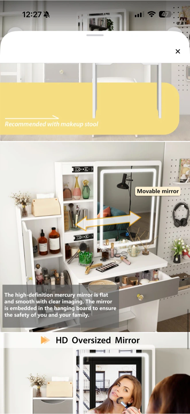 Ebern Designs Jauneta Vanity with LED Mirror - photo 2