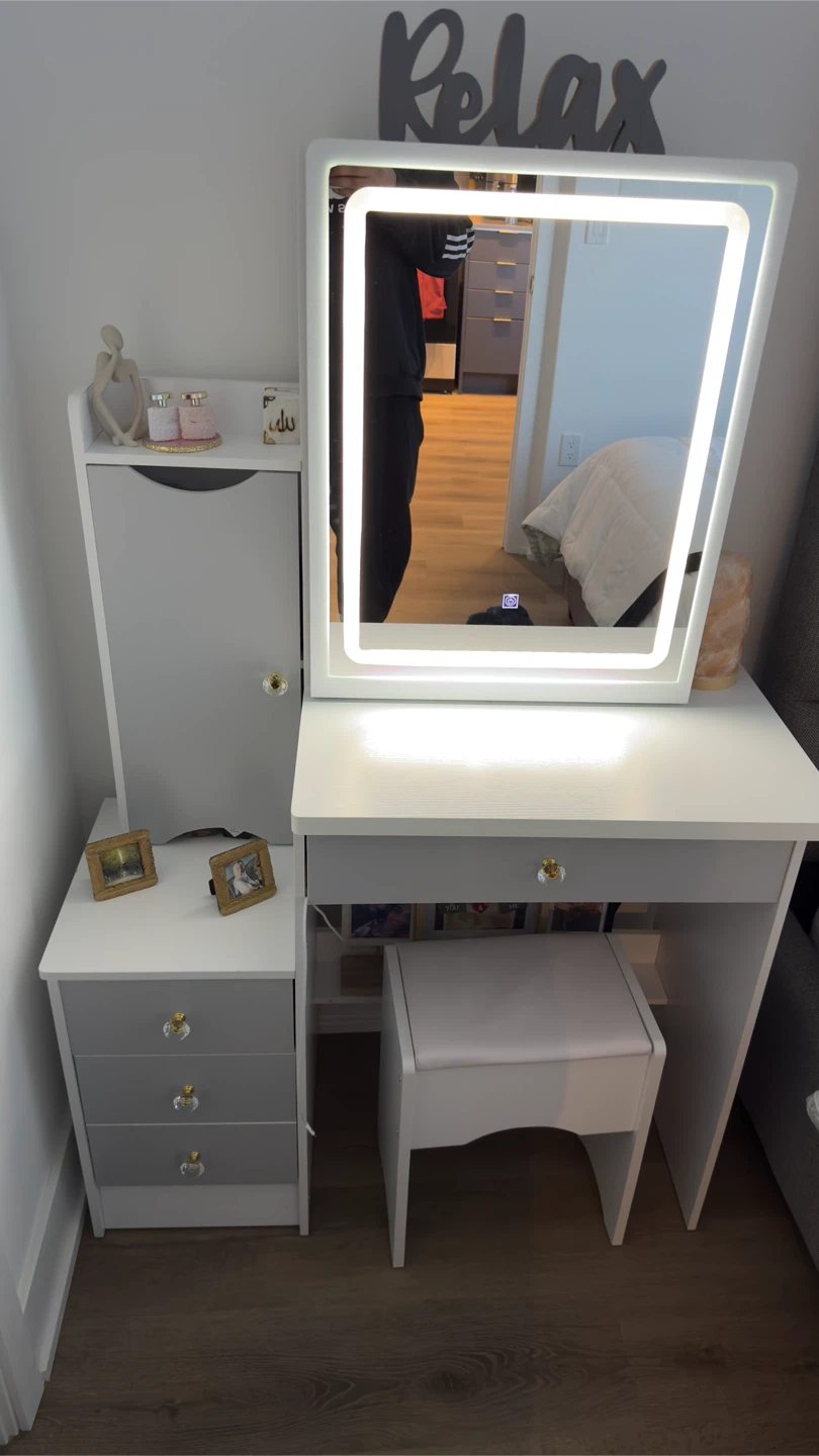 Ebern Designs Jauneta Vanity with LED Mirror - photo 5