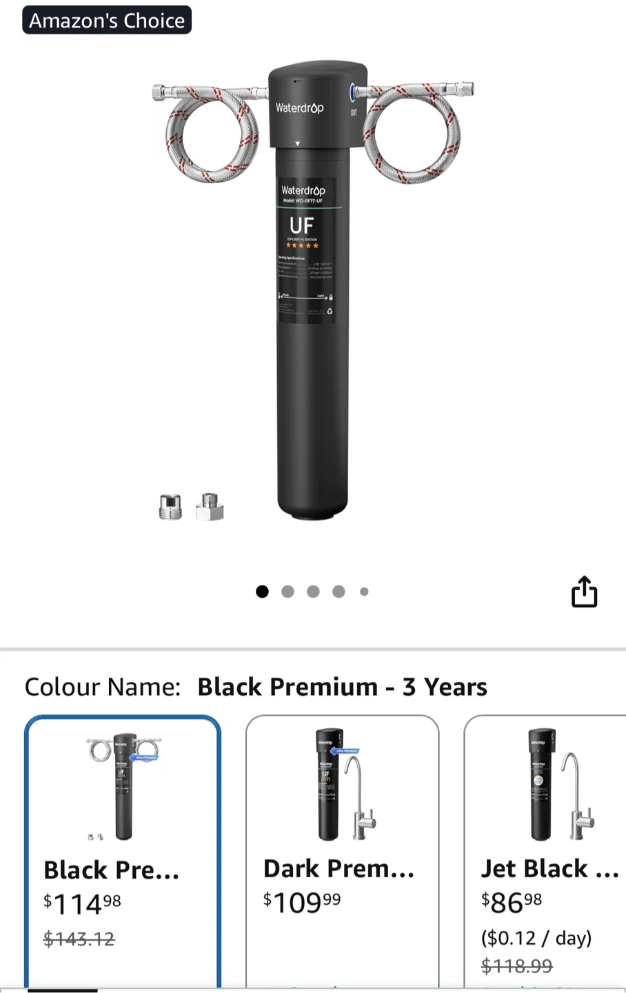 Waterdrop WD-17UA-UF Under Sink Water Filter System