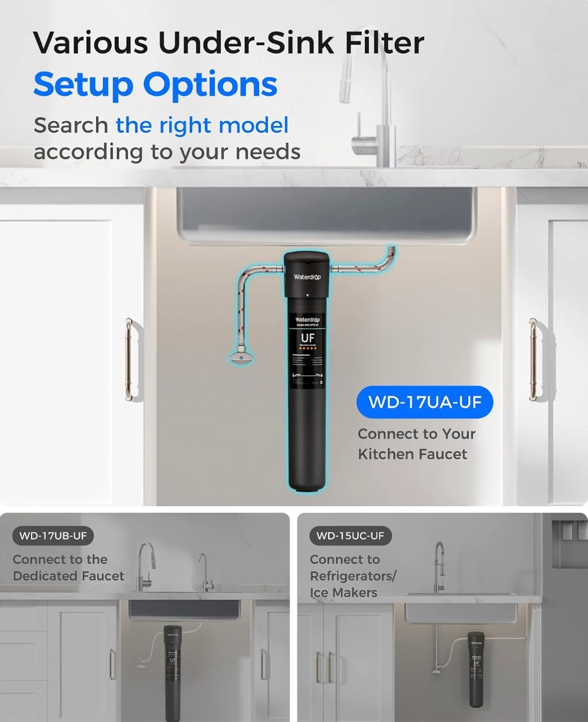 Waterdrop WD-17UA-UF Under Sink Water Filter System - photo 4