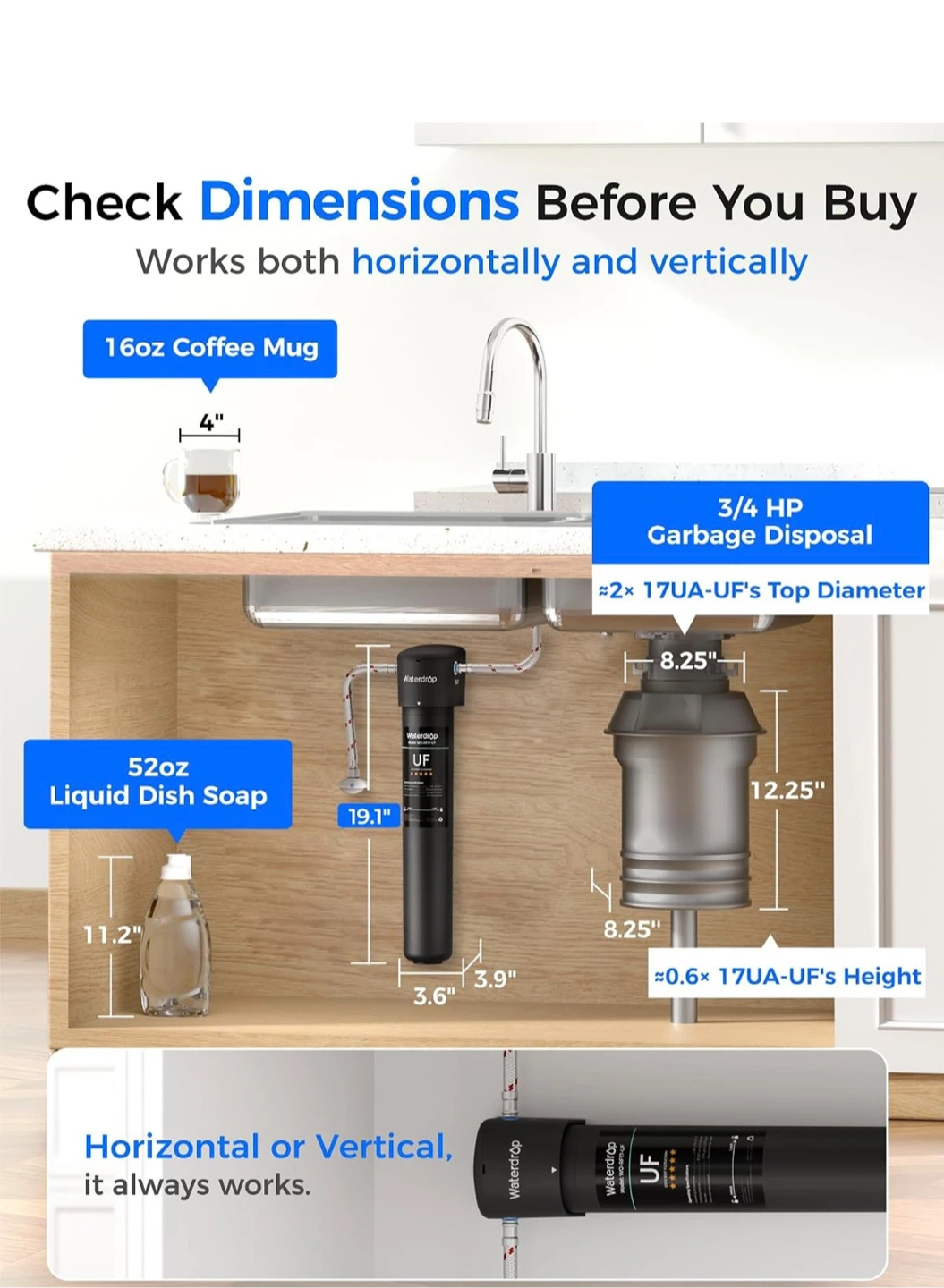 Waterdrop WD-17UA-UF Under Sink Water Filter System - photo 5