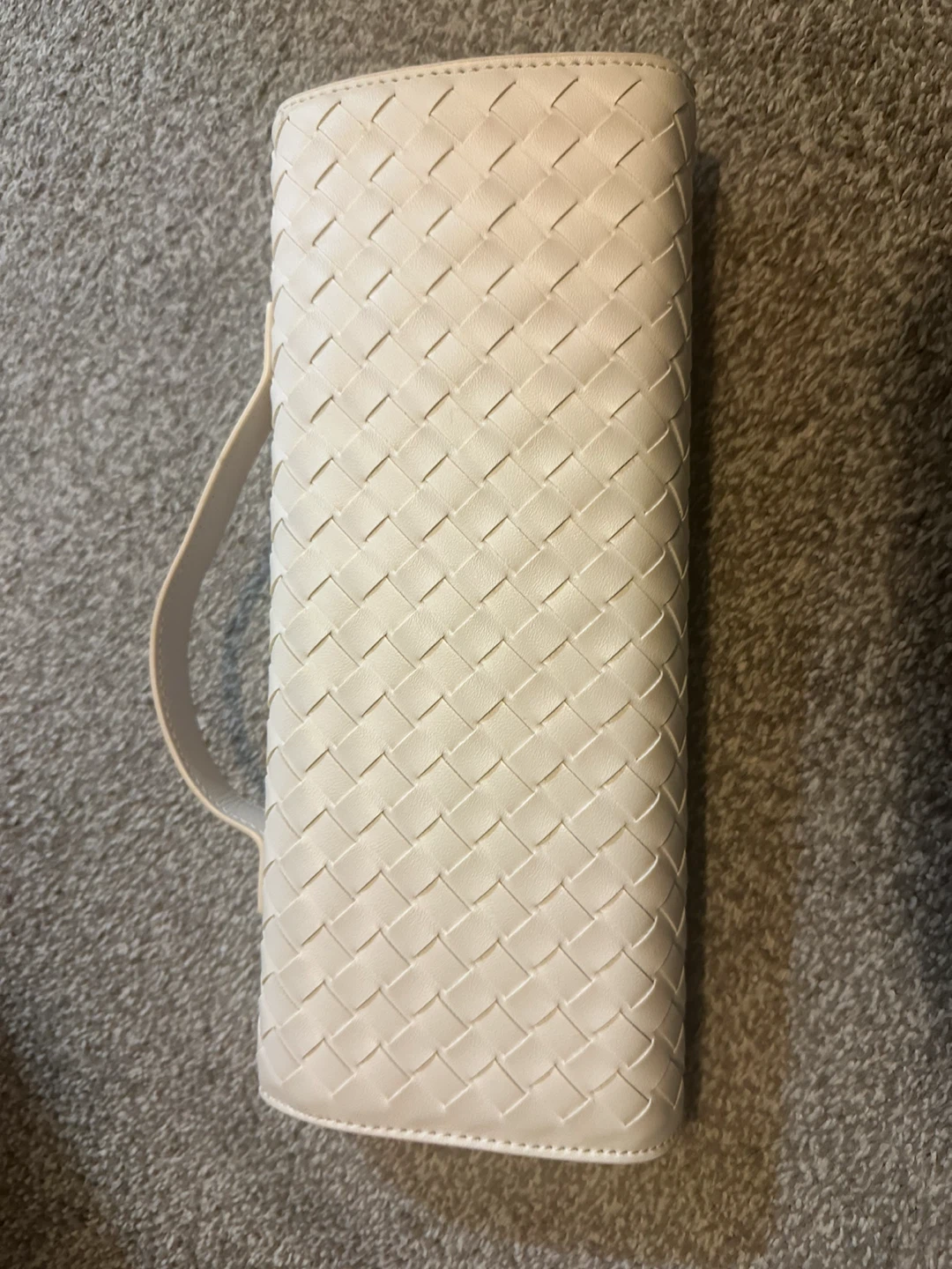White Woven Clutch with Gold Hardware - photo 2