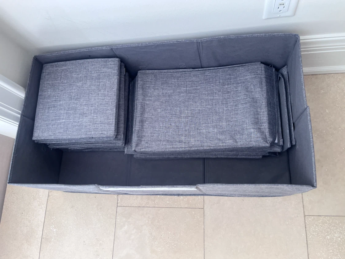 Collapsible Grey Storage bins (6) - photo 2