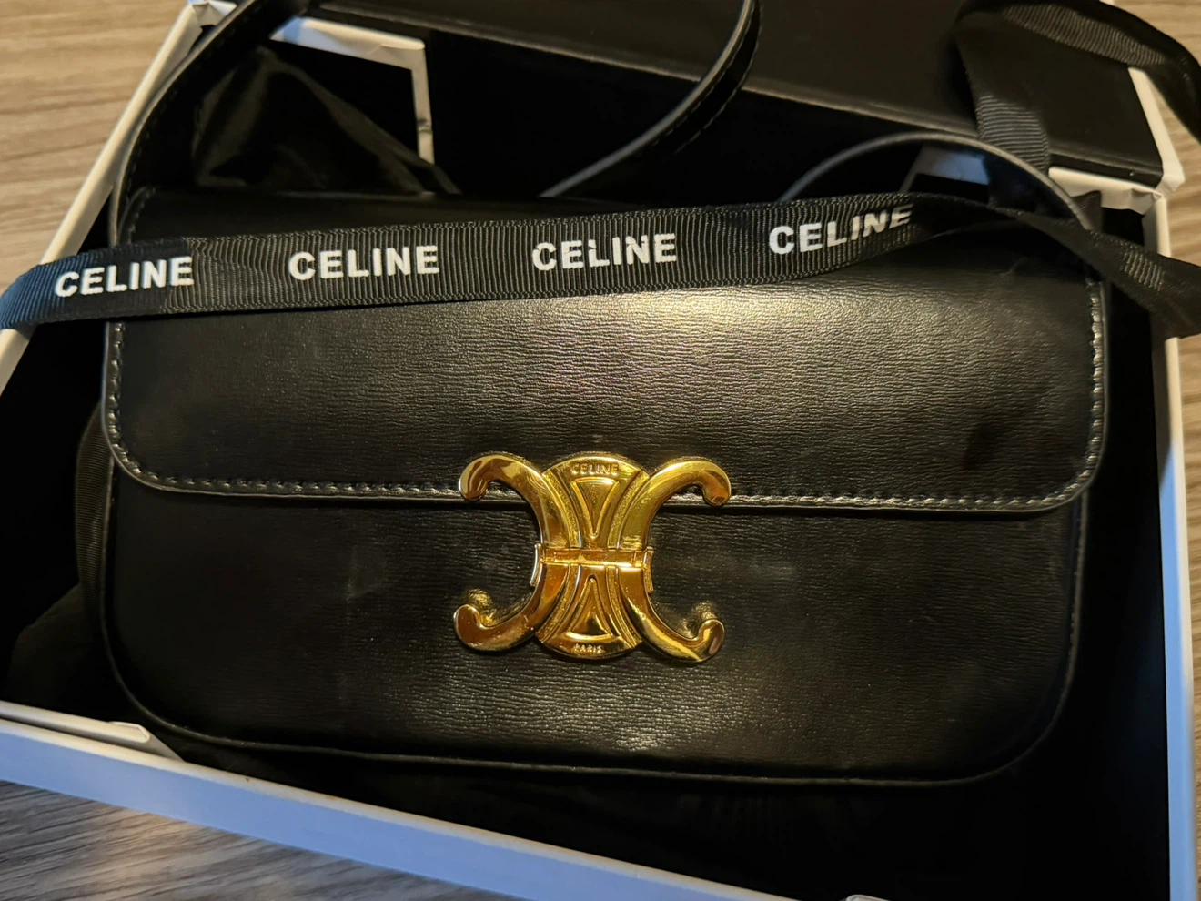 MINT • Beautiful CELINE Paris Purse w Branded Adjustable Strap