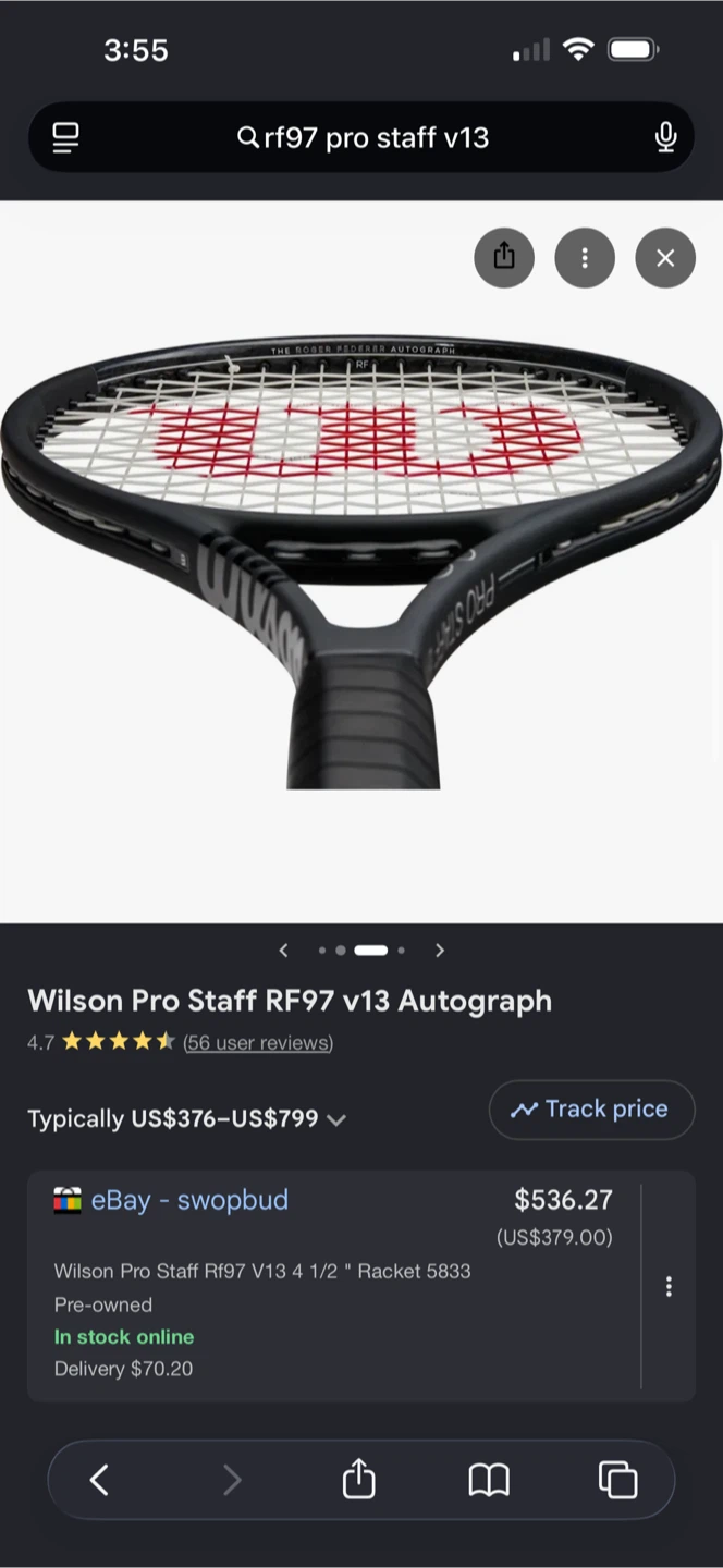 2 Wilson Pro Staff RF97 v13 Autograph Tennis Racket - photo 4