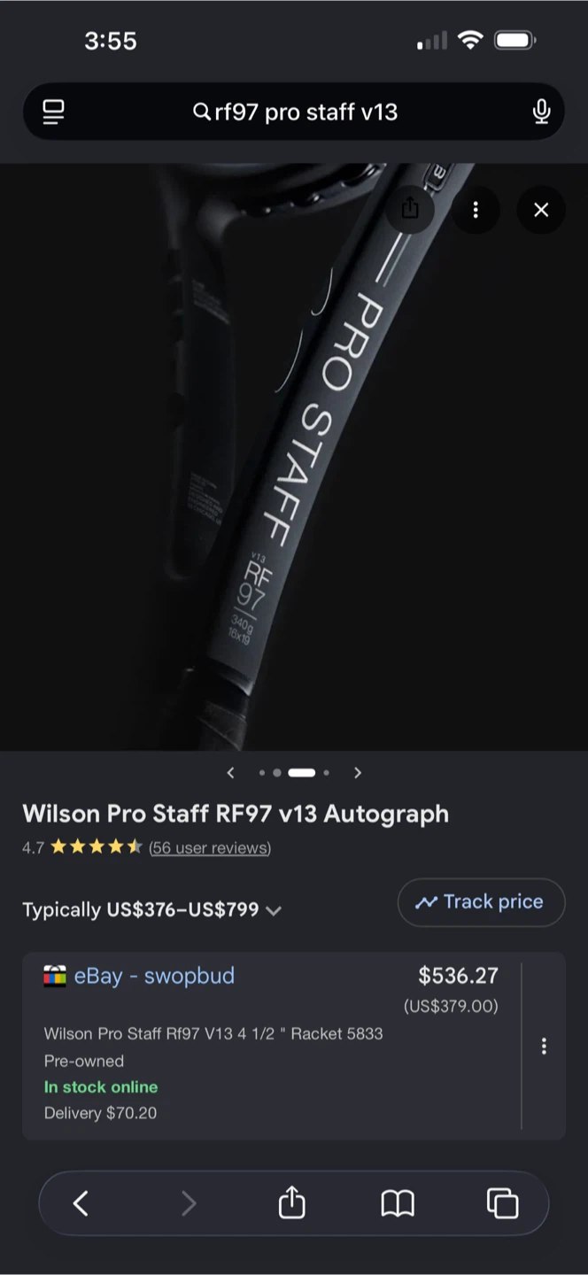 2 Wilson Pro Staff RF97 v13 Autograph Tennis Racket - photo 5