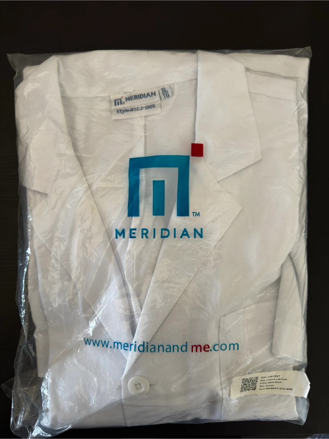 Meridian Classic Lab Coat - White, Size XL