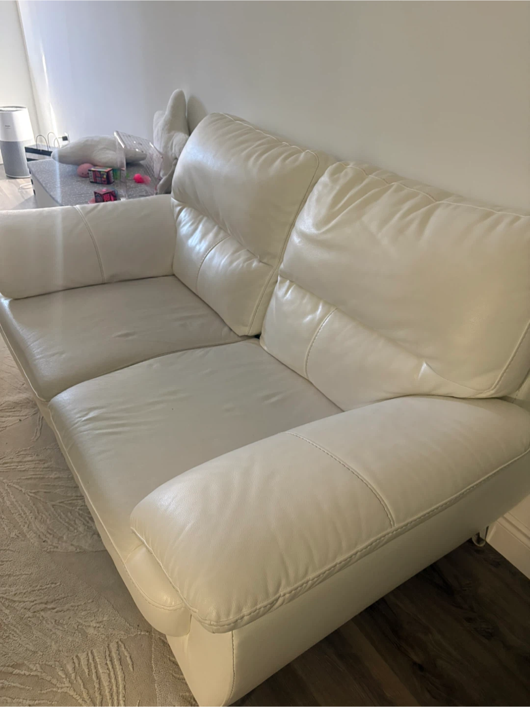 White Two-Seater Sofa