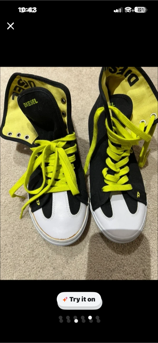 Diesel High-Top Sneakers Size 40 - photo 2