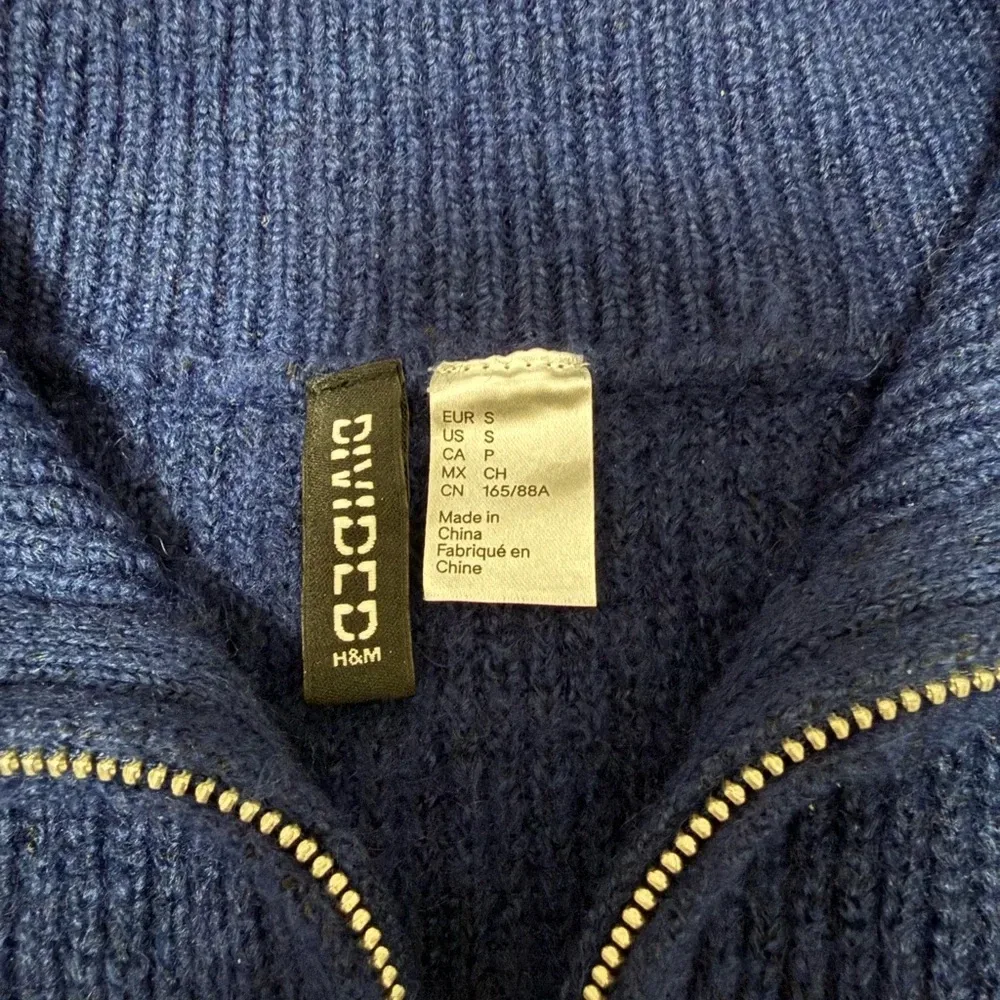 Navy H&M Quarter Zip Sweater - photo 2