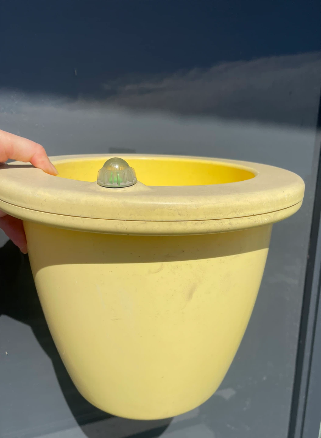 Yellow Self-Watering Planter
