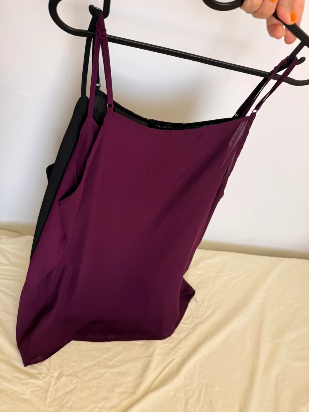 2 pieces- Trendyol Camisole Tank Tops - Black and Purple