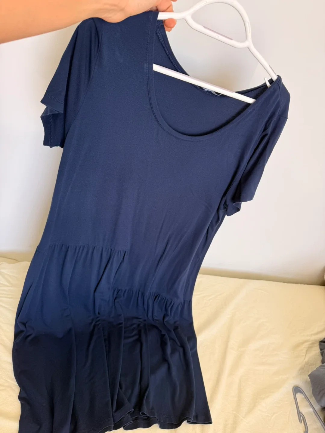 Navy Blue Short Sleeve Dress