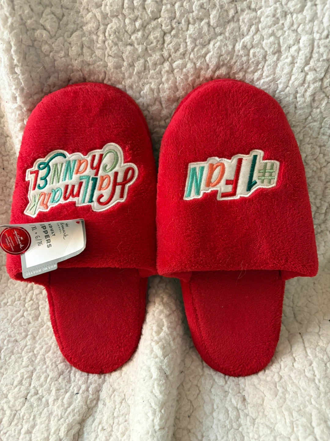 Hallmark Channel Number 1 Fan Slippers - photo 5