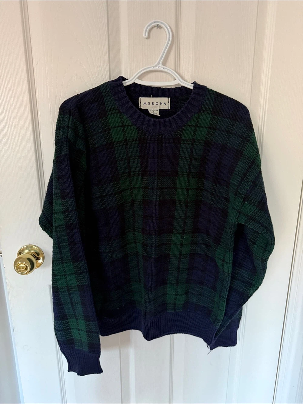 Merona 100% Cotton Plaid Sweater
