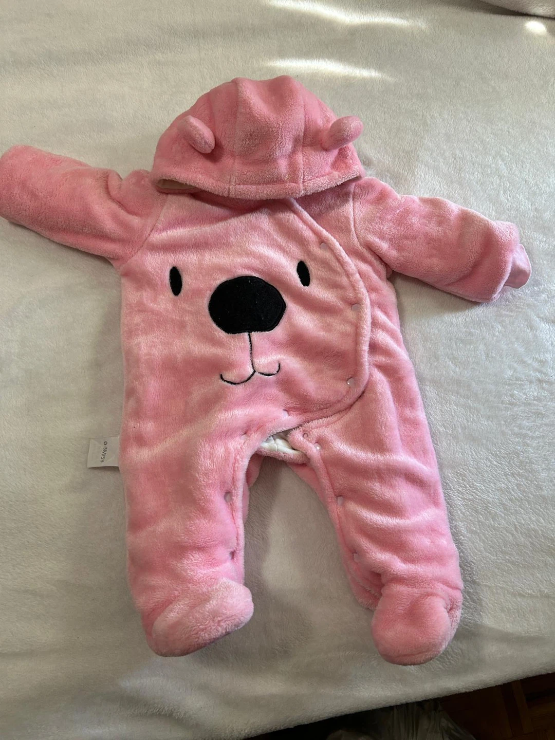 Newborn Baby Warm Footie Romper Fleece Thick Jumpsuit