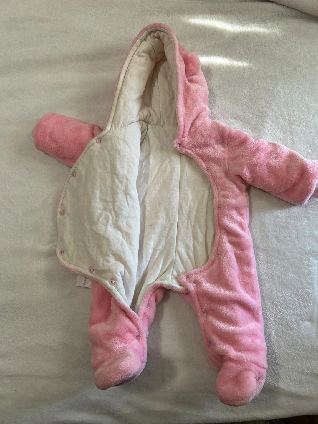 Newborn Baby Warm Footie Romper Fleece Thick Jumpsuit - photo 2