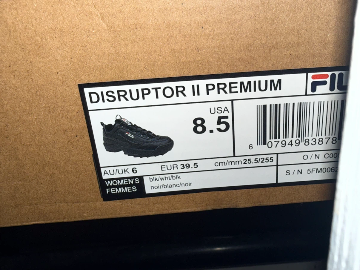 Fila Disruptor II Premium Sneakers - Black