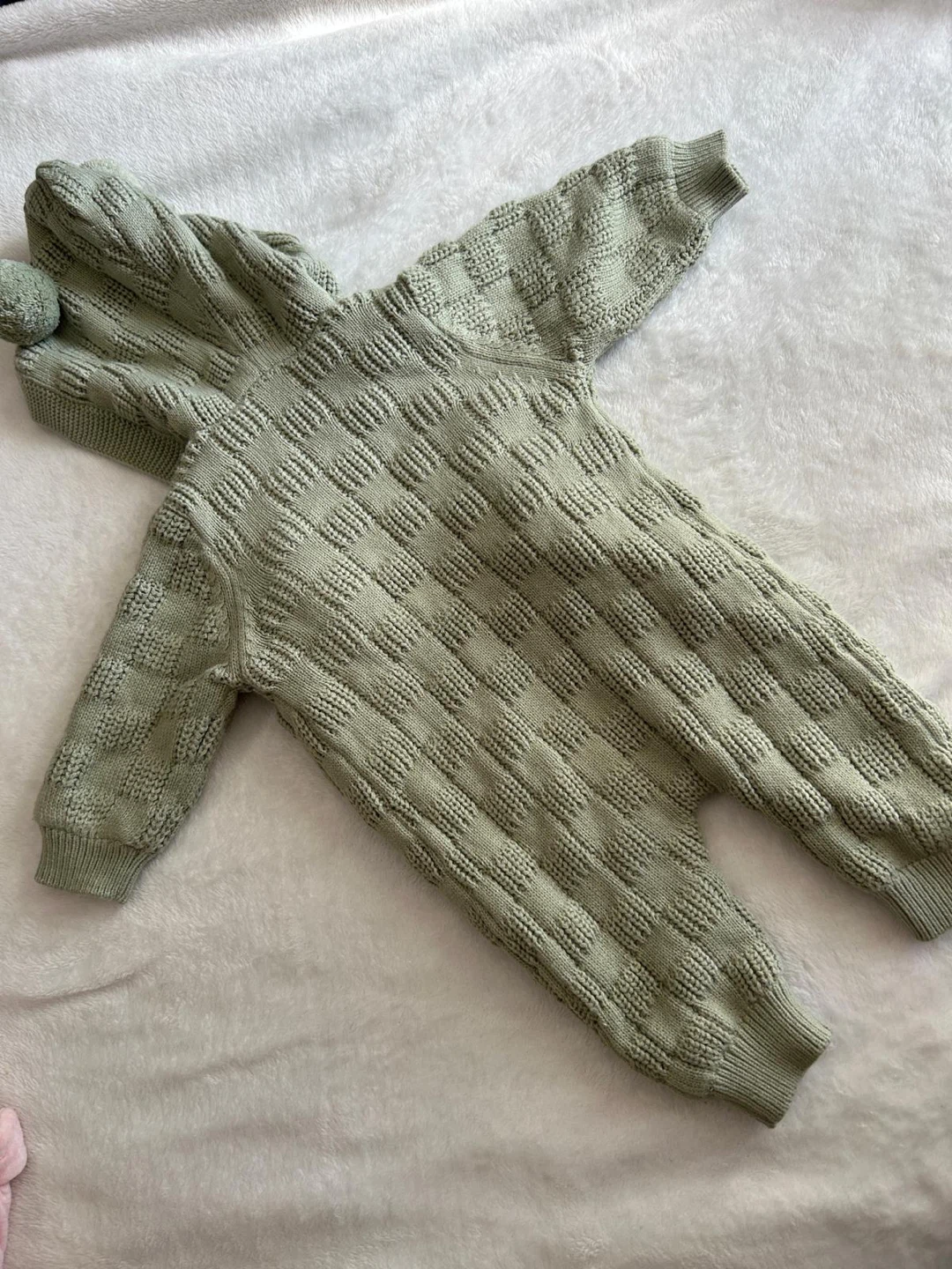 Baby Hooded Knitted Romper - photo 2
