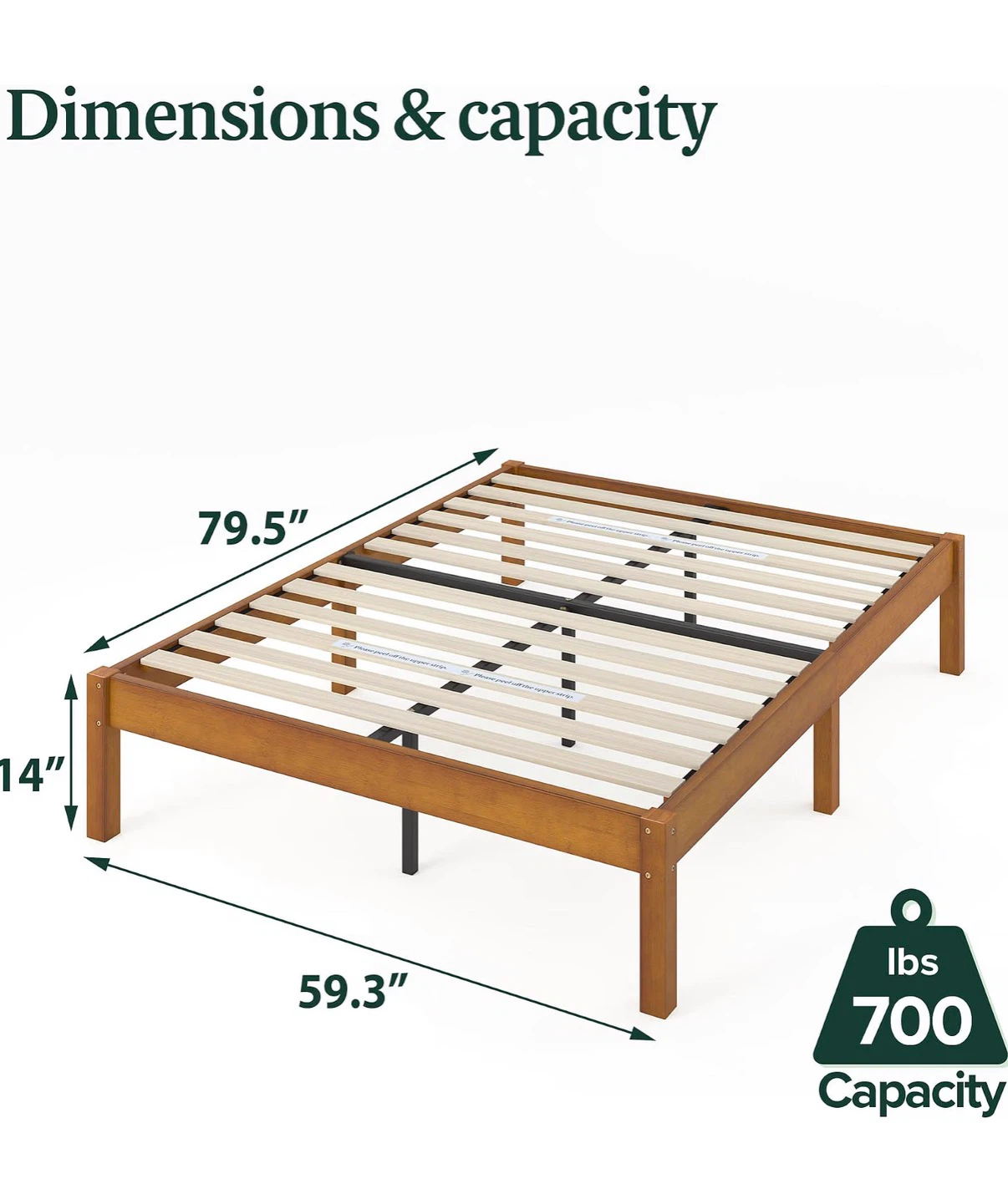 Queen Sized Bamboo Bed Frame - photo 2