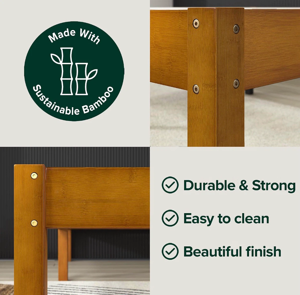 Queen Sized Bamboo Bed Frame - photo 3