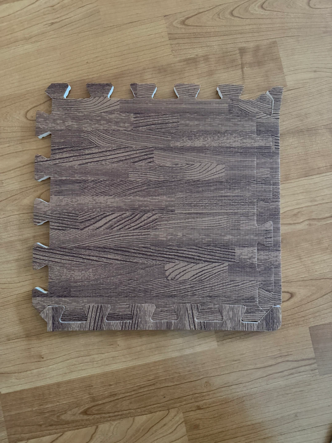 ProsourceFit Wood Grain Foam Floor Puzzle Mats