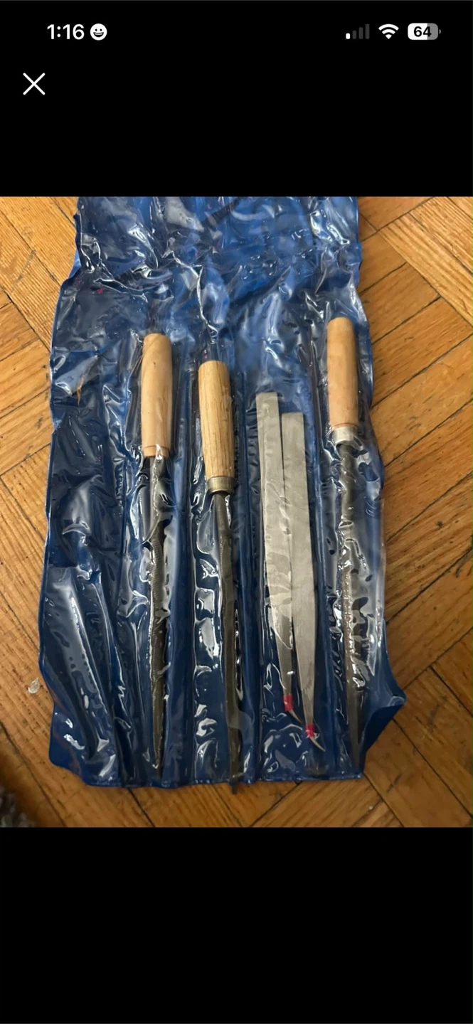 Set of 4 Woodworking Rasps and Files