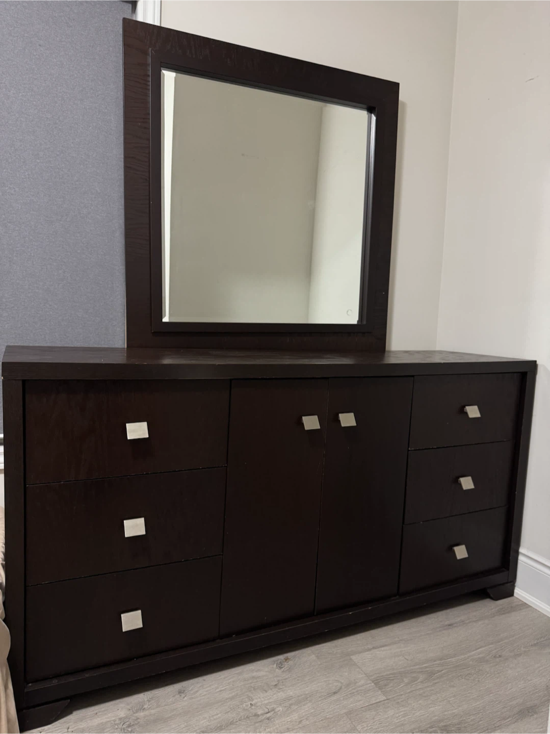 Dresser with mirror