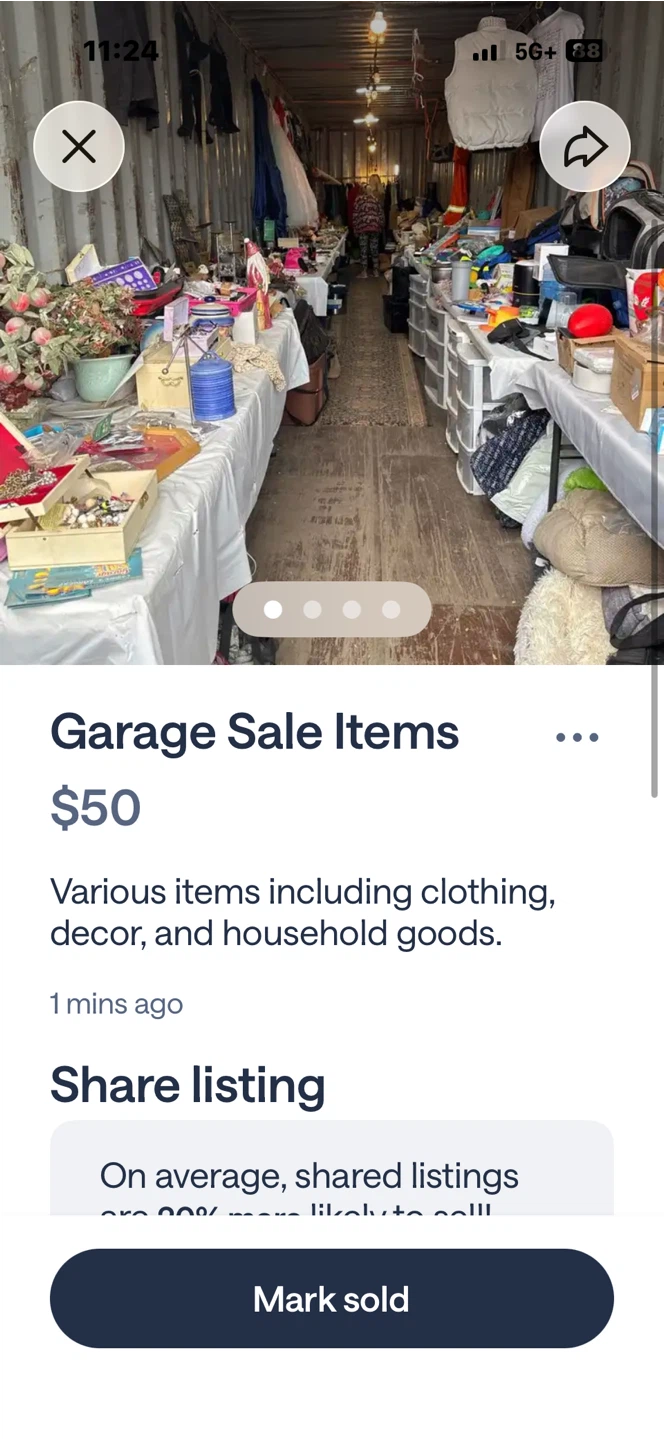 Garage sale massive