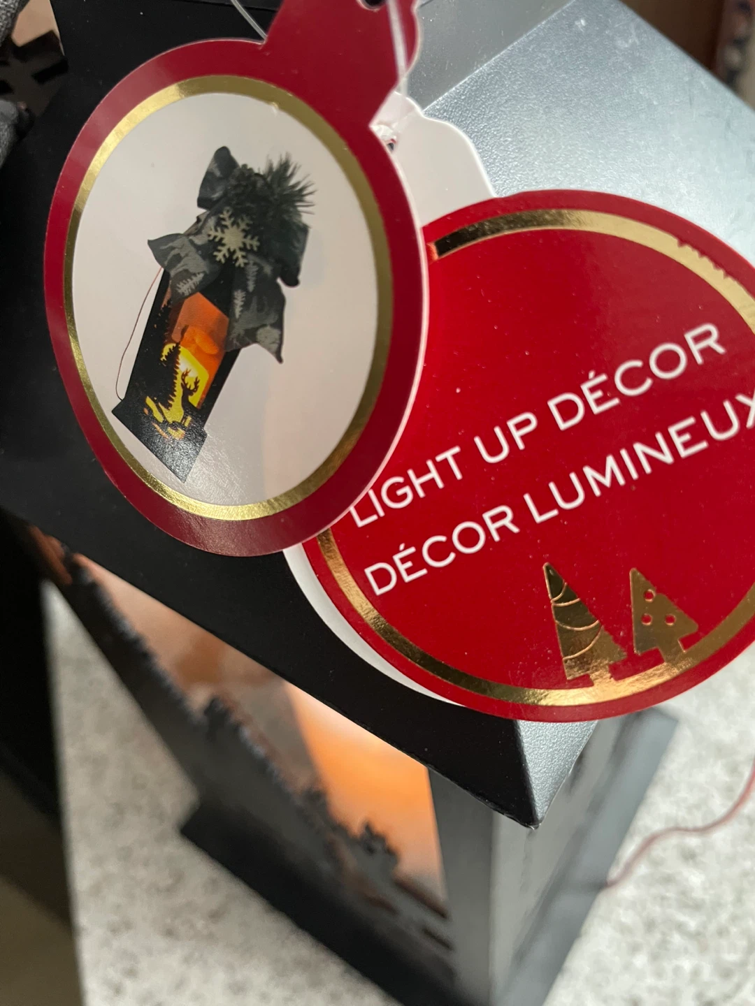 Black Reindeer Christmas Lantern - photo 3