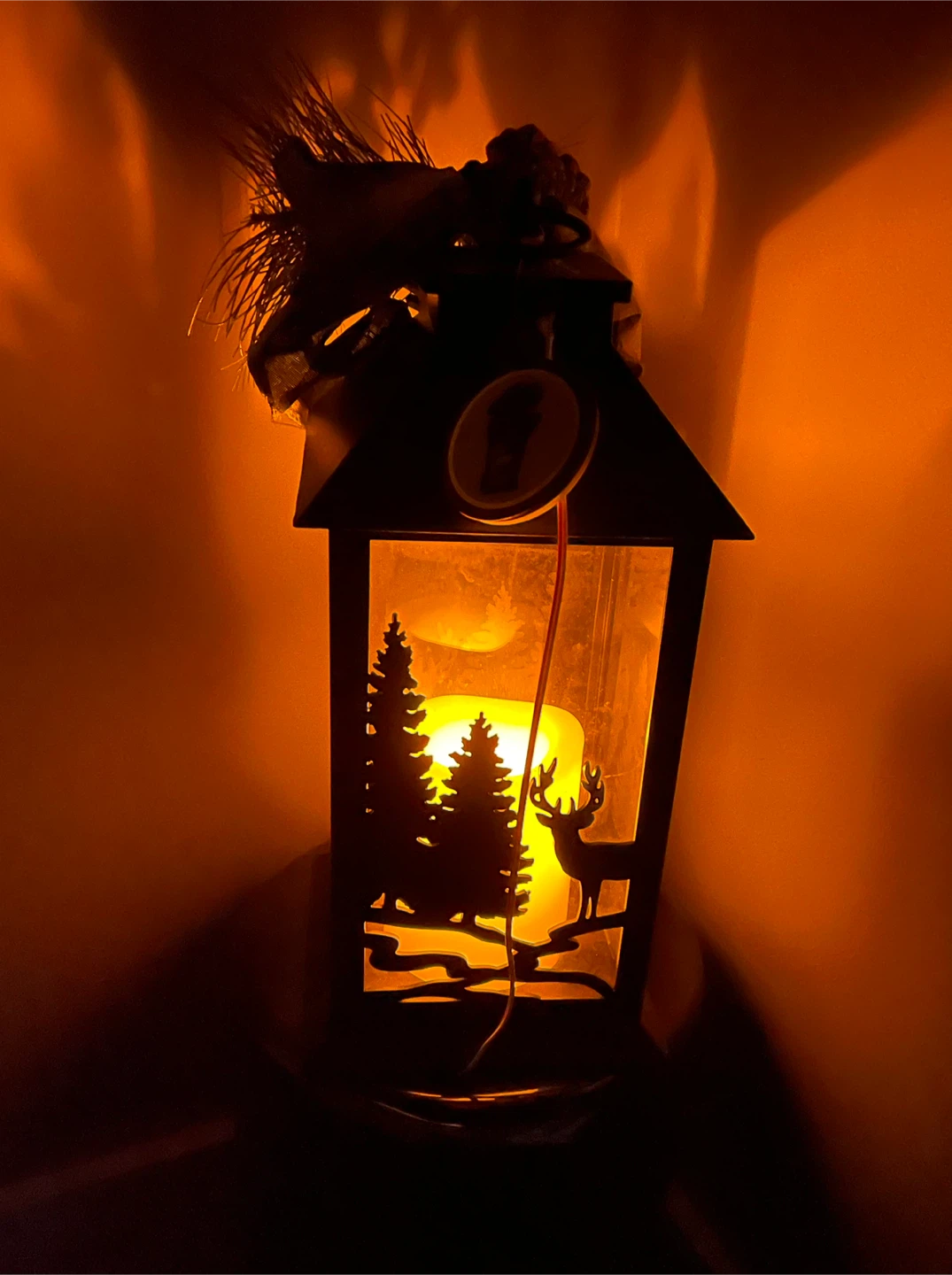 Black Reindeer Christmas Lantern - photo 4