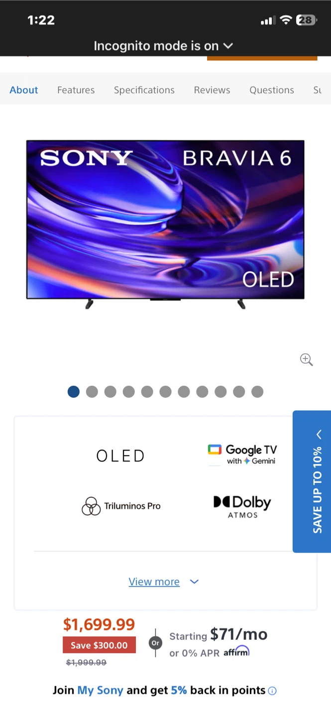 Sony Bravia 6 OLED TV