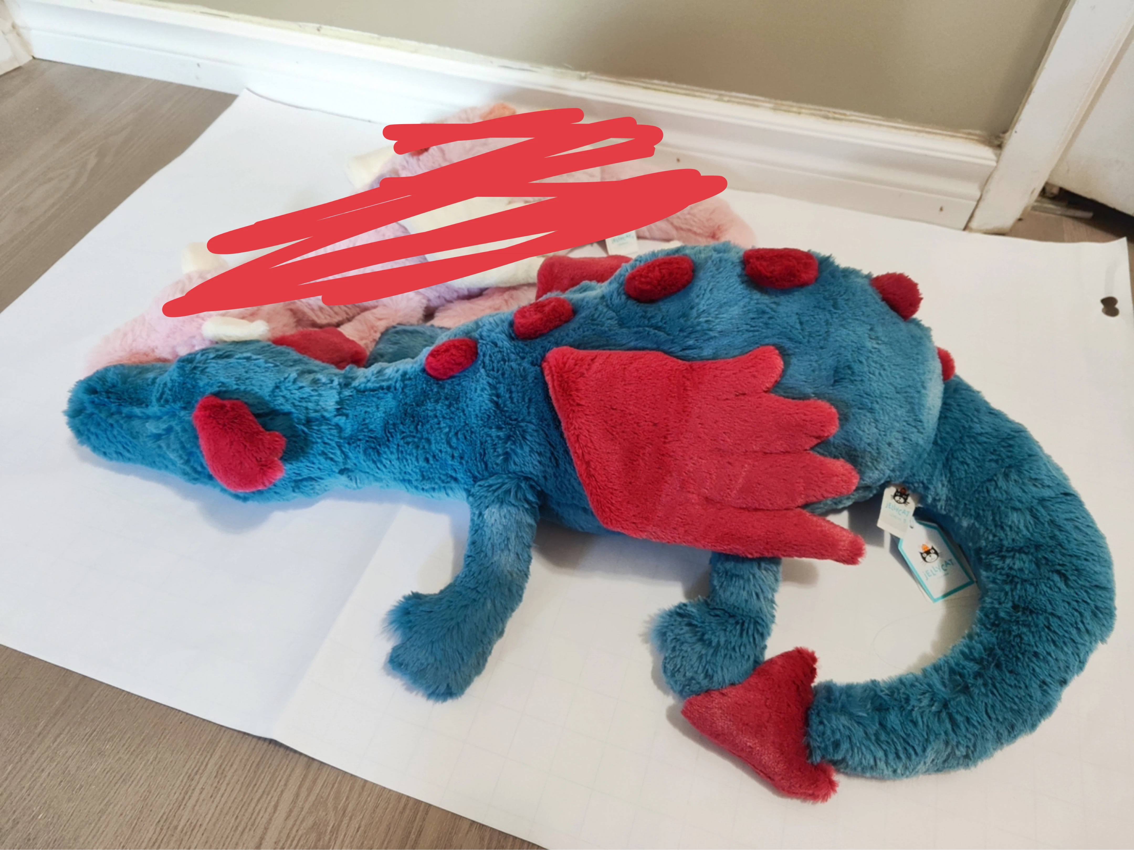 Authentic Jellycat huge dexter dragon