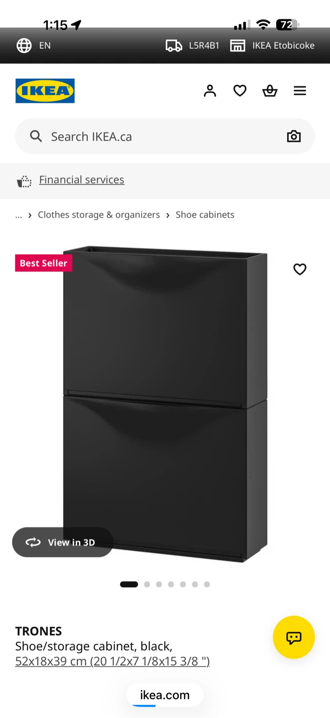 IKEA TRONES Shoe Storage Cabinets - Black - photo 2