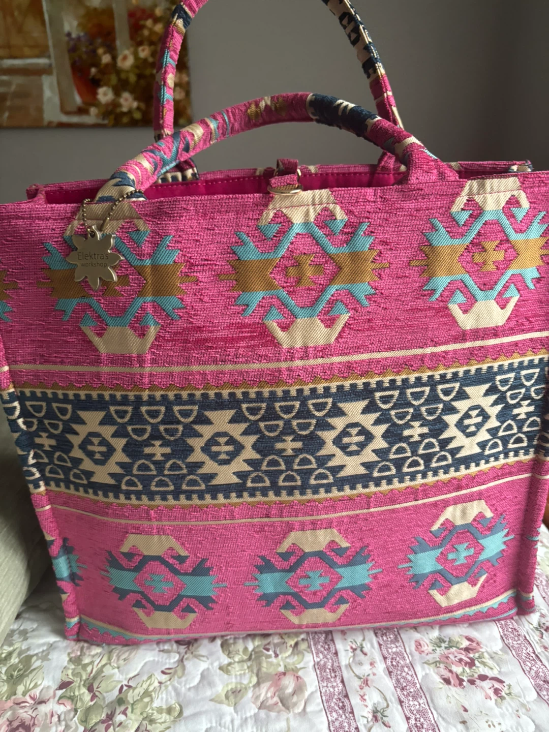 Brand New SORENA Greece "Knossos" Woven Tote Bag - photo 2