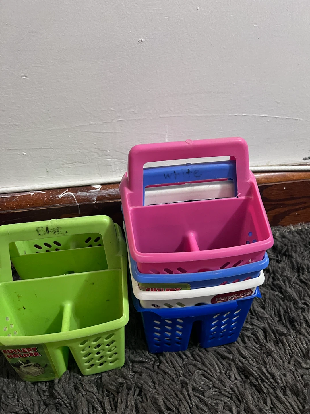 Set of 5 Plastic Cutlery Holders