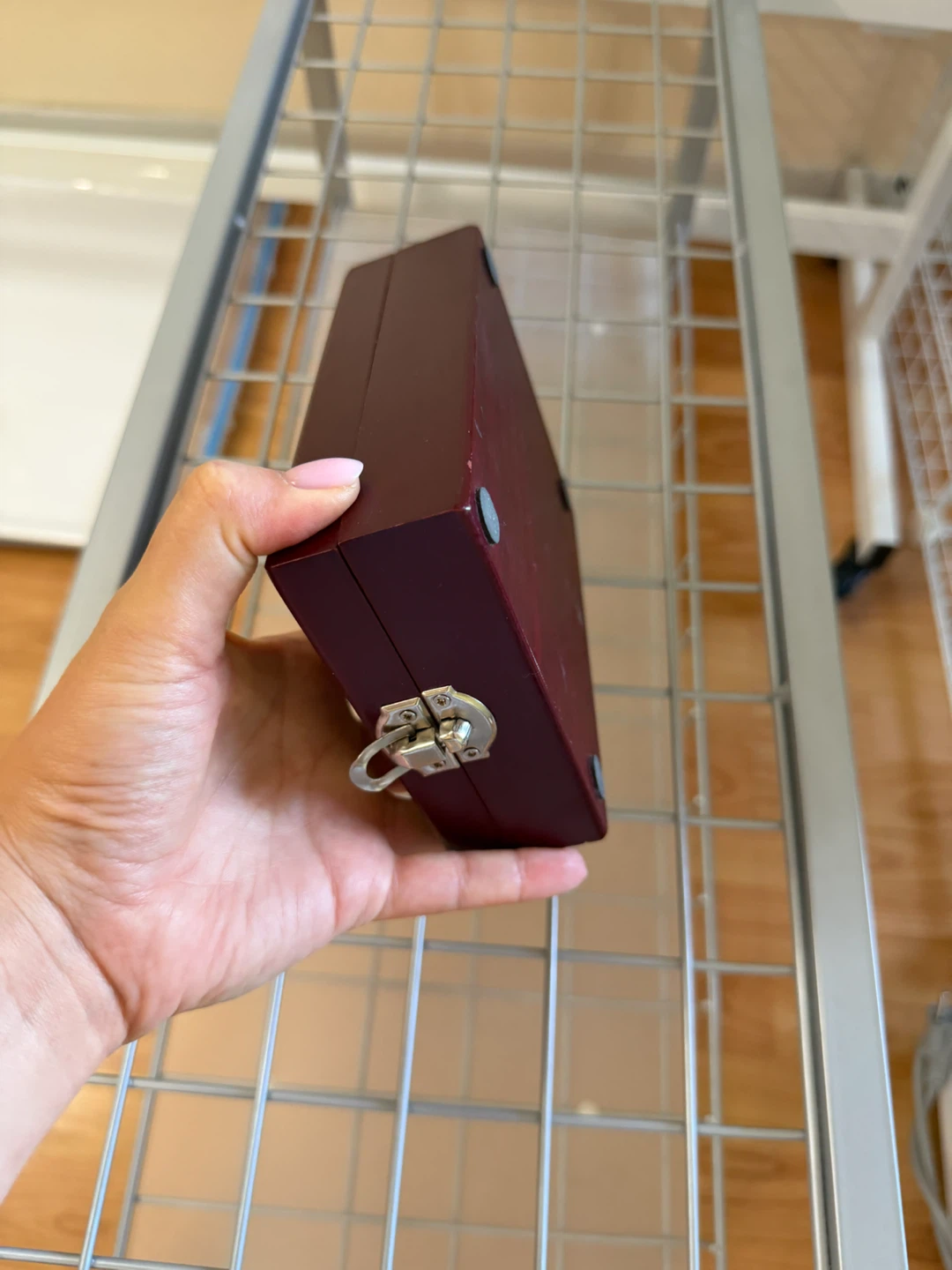Small Dark Wooden Storage Box - photo 3