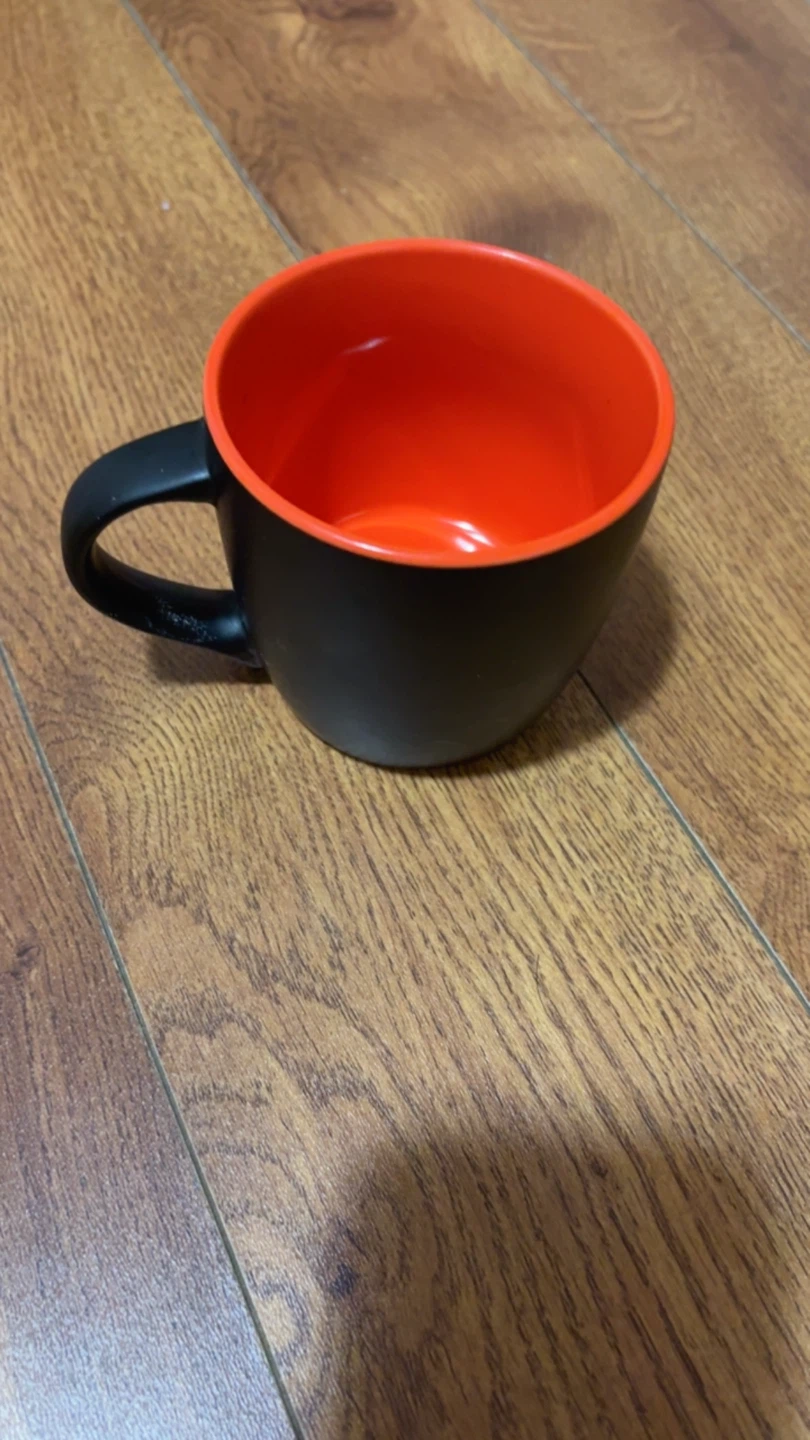 Black and Orange Ceramic Mug