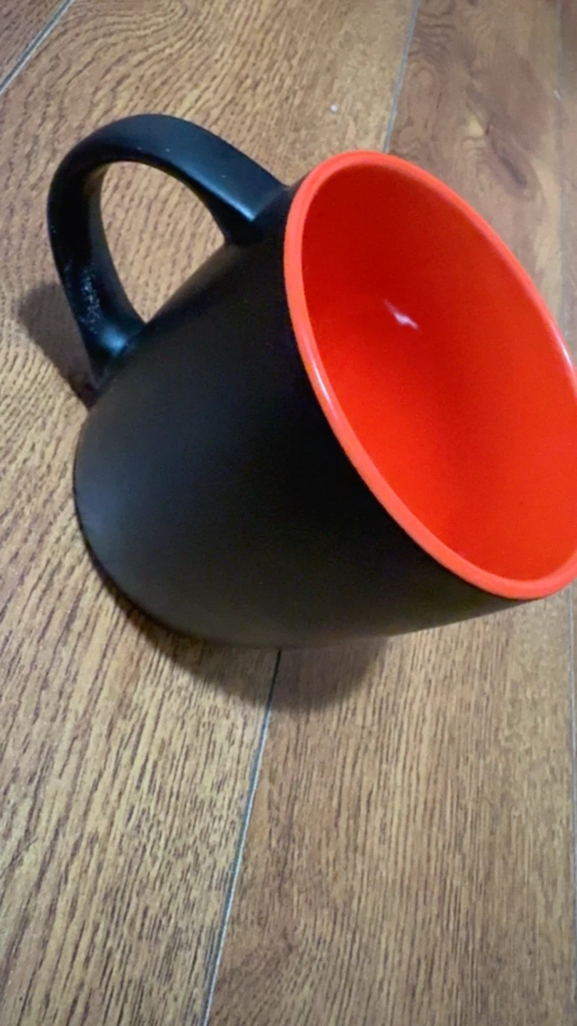 Black and Orange Ceramic Mug - photo 2