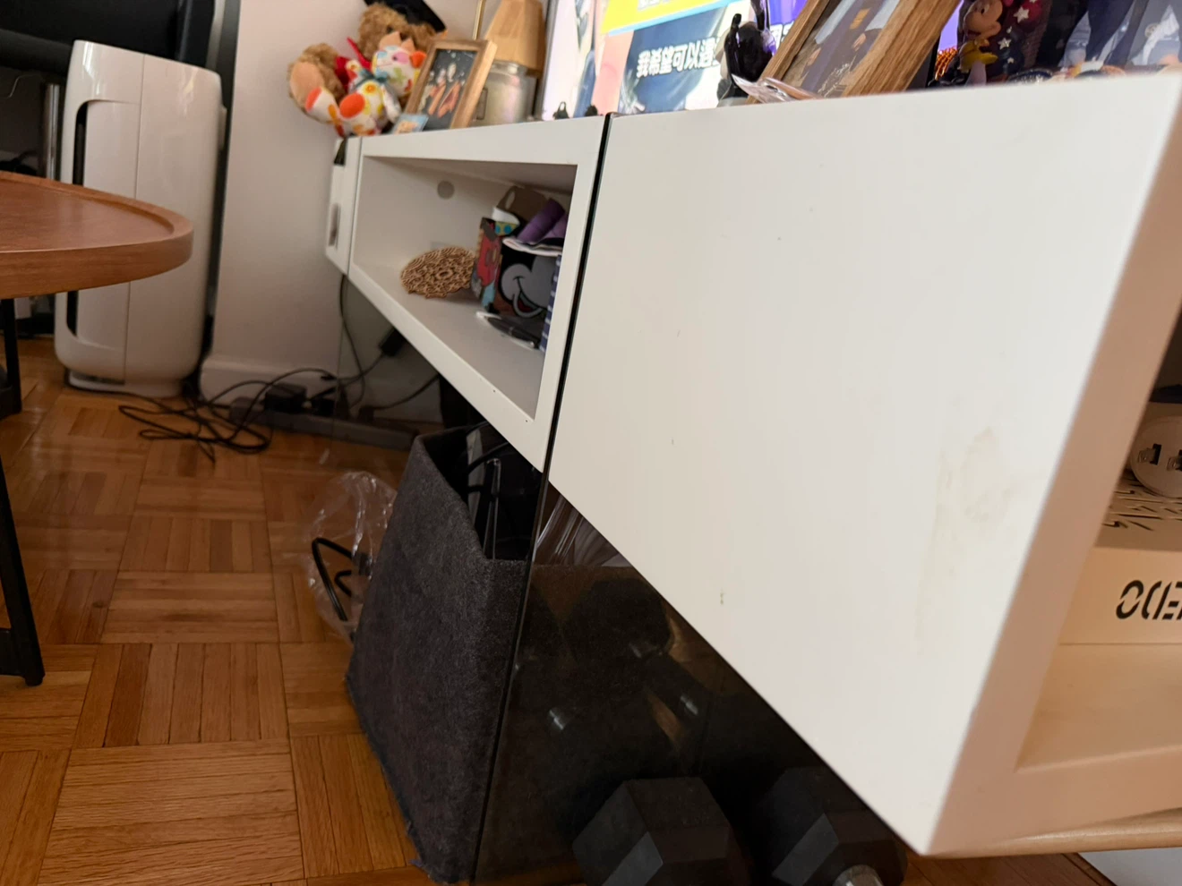 Modern White Floating TV Console - photo 3